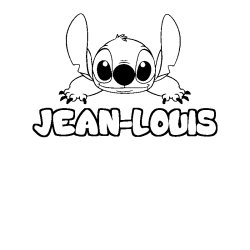 Coloring page first name JEAN-LOUIS - Stitch background
