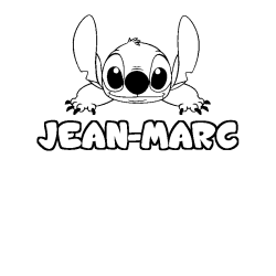 Coloring page first name JEAN-MARC - Stitch background