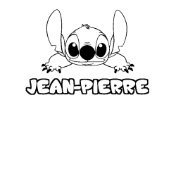 Coloring page first name JEAN-PIERRE - Stitch background