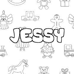 JESSY - Toys background coloring