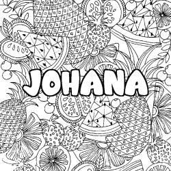JOHANA - Fruits mandala background coloring