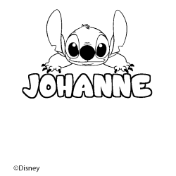 Coloring page first name JOHANNE - Stitch background