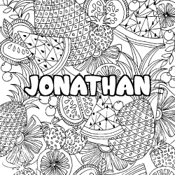 JONATHAN - Fruits mandala background coloring