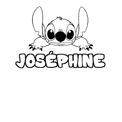Coloring page first name JOSÉPHINE - Stitch background