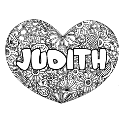 JUDITH - Heart mandala background coloring