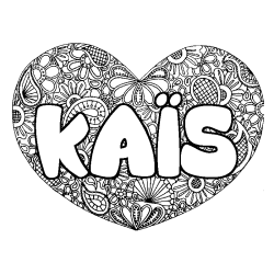 KA&Iuml;S - Heart mandala background coloring