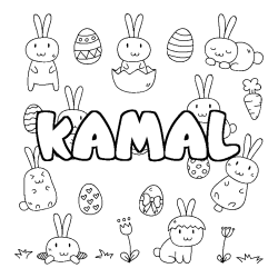 KAMAL - Easter background coloring