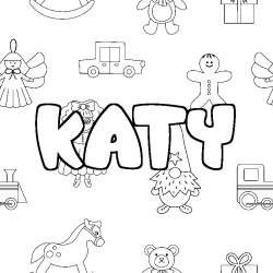 KATY - Toys background coloring