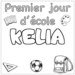 KELIA - School First day background coloring