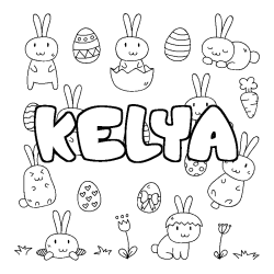 KELYA - Easter background coloring