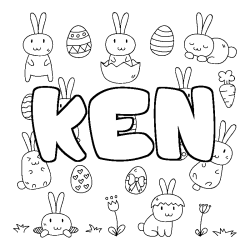 KEN - Easter background coloring