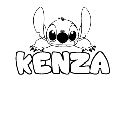 KENZA - Stitch background coloring
