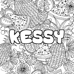 KESSY - Fruits mandala background coloring