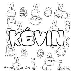 K&Eacute;VIN - Easter background coloring