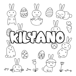 Coloring page first name KILYANO - Easter background