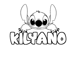 Coloring page first name KILYANO - Stitch background