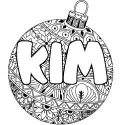 KIM - Christmas tree bulb background coloring