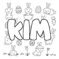 KIM - Easter background coloring