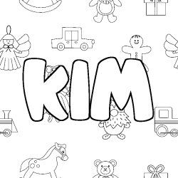 KIM - Toys background coloring