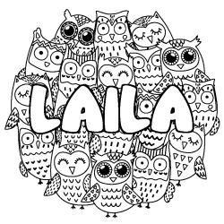 LAILA - Owls background coloring