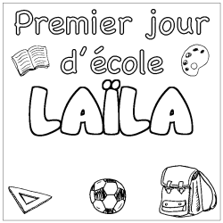 LA&Iuml;LA - School First day background coloring