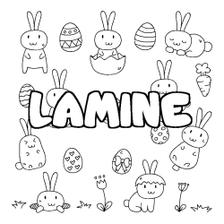 LAMINE - Easter background coloring
