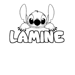 LAMINE - Stitch background coloring