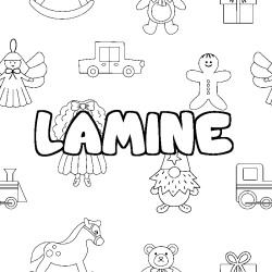 LAMINE - Toys background coloring