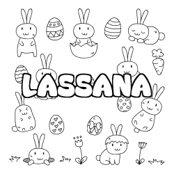 LASSANA - Easter background coloring