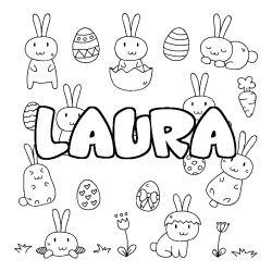 LAURA - Easter background coloring