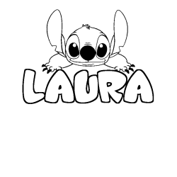 LAURA - Stitch background coloring