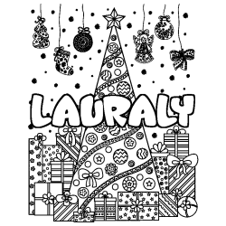 LAURALY - Christmas tree and presents background coloring