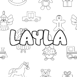 LAYLA - Toys background coloring