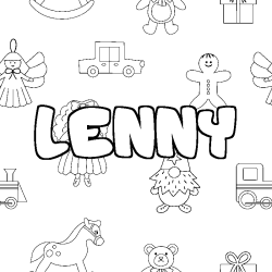 LENNY - Toys background coloring