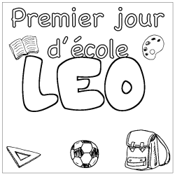 LEO - School First day background coloring