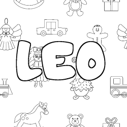 LEO - Toys background coloring