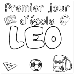 L&Eacute;O - School First day background coloring