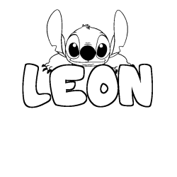 LEON - Stitch background coloring