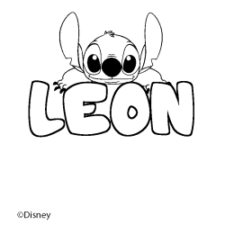 LEON - Stitch background coloring