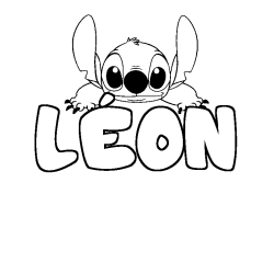 L&Eacute;ON - Stitch background coloring