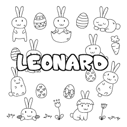 LEONARD - Easter background coloring