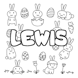LEWIS - Easter background coloring