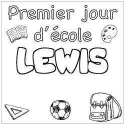 LEWIS - School First day background coloring