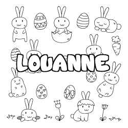 LOUANNE - Easter background coloring