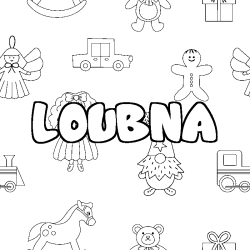 LOUBNA - Toys background coloring