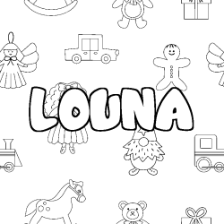LOUNA - Toys background coloring