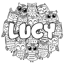 LUCY - Owls background coloring