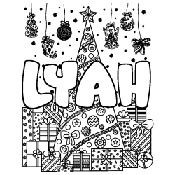 LYAH - Christmas tree and presents background coloring