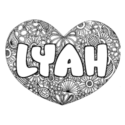 LYAH - Heart mandala background coloring