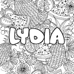 LYDIA - Fruits mandala background coloring